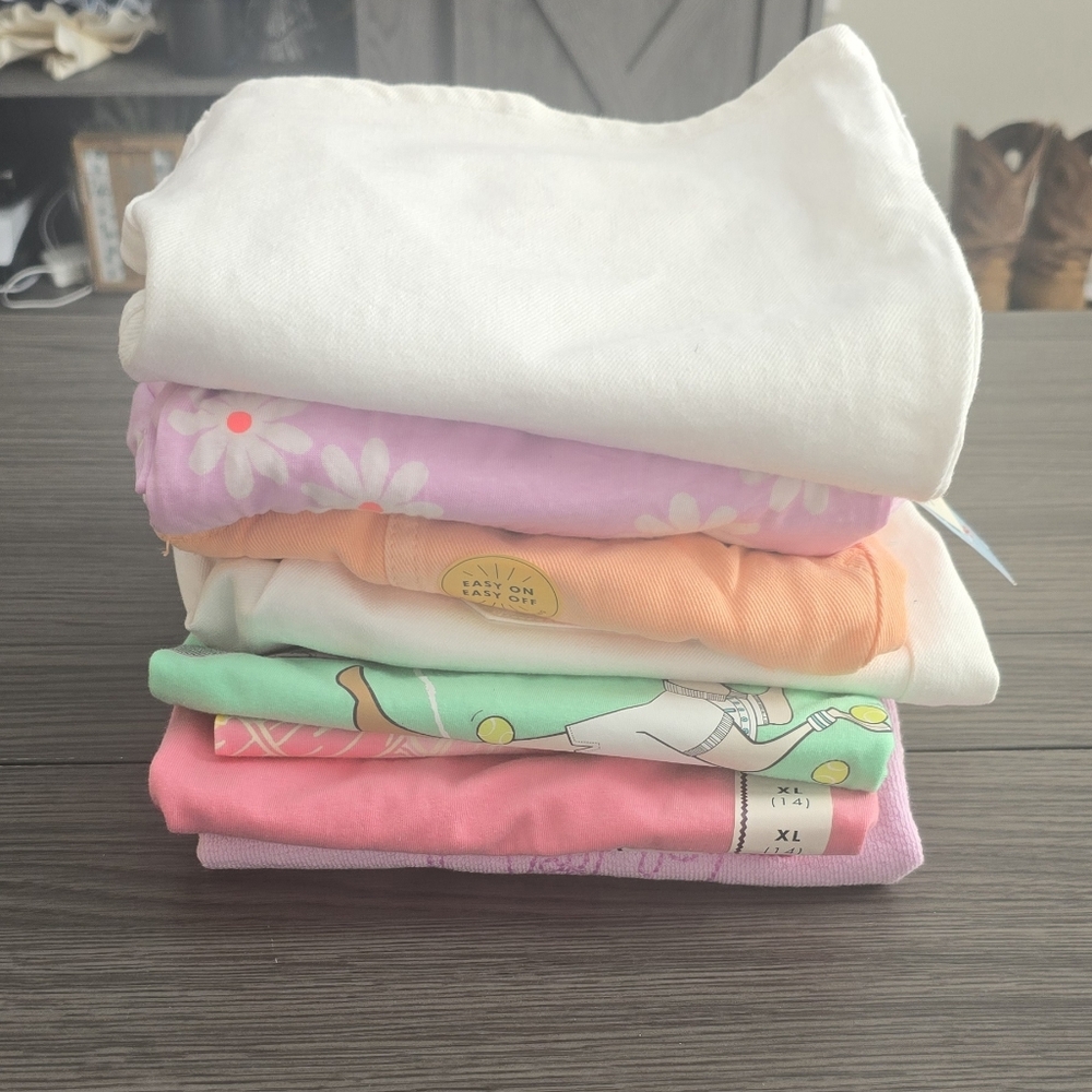 Cat and Jack Girls Summer Clothes Mixed Lot. Size 14(XL) 10pc